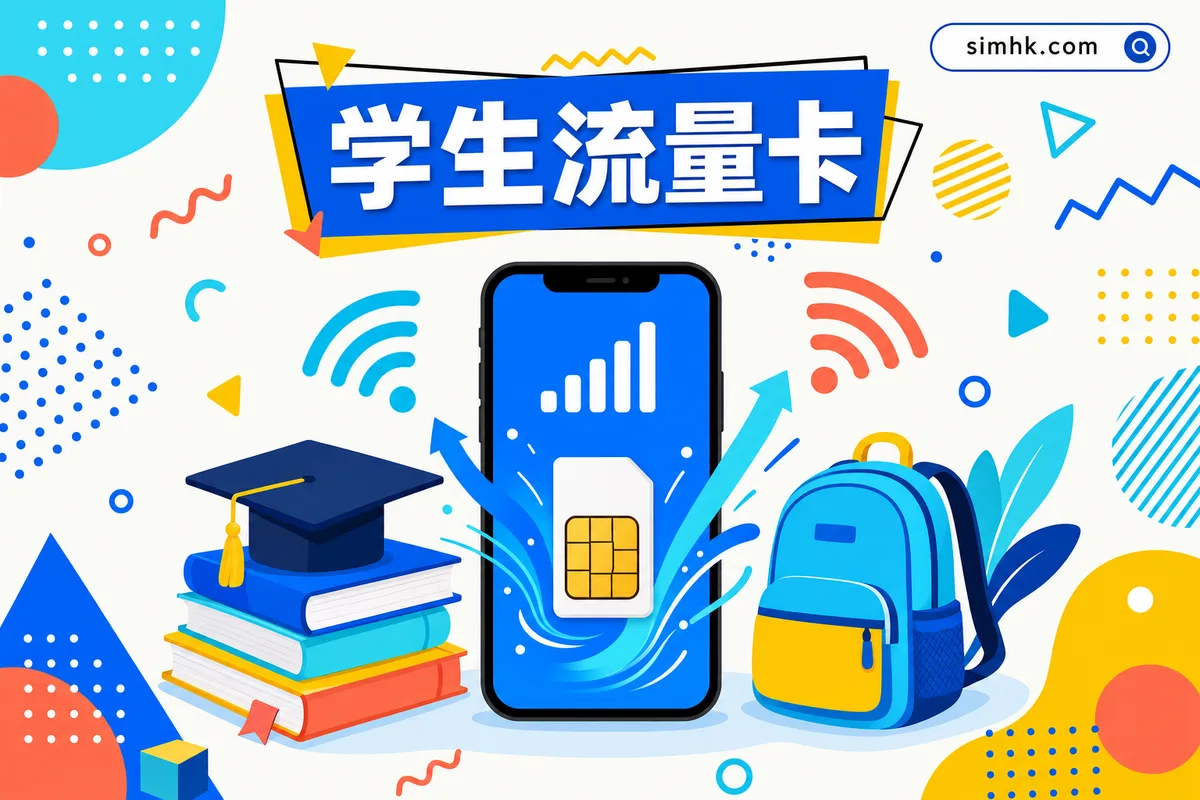 学生流量卡选购避坑指南封面,书包、手机与SIM卡